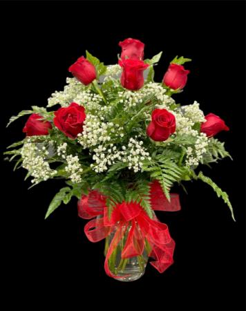 Traditional Dozen Roses Vase Arrangement in Lake City, FL | LAKE CITY FLORIST Traditional Dozen Roses Vase Arrangement in Lake City, FL | LAKE CITY FLORIST