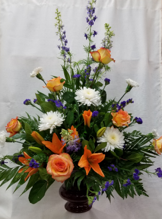 Traditional Sympathy Fresh Arrangment in Bolivar, MO | The Flower Patch & More