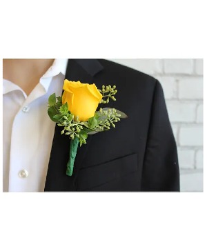 Traditional Yellow Boutonniere PROM