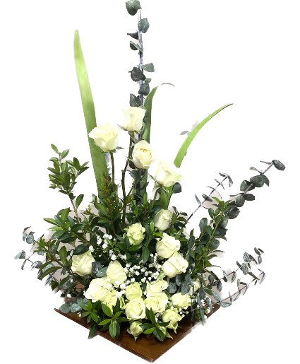 Tranquil Elegance Centerpiece Natural Flowers arrangement