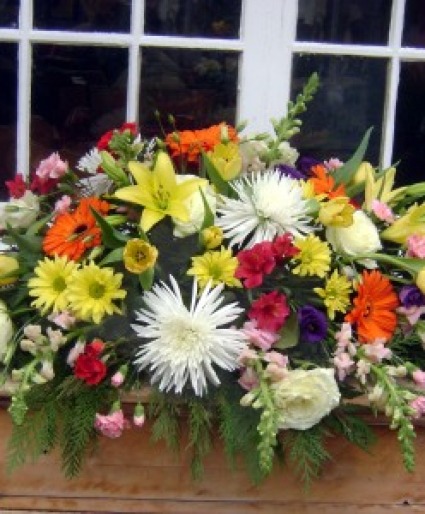 Tranquil Garden Blanket Funeral arrangement