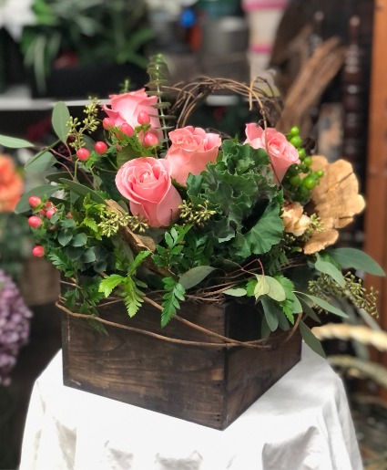 Tranquil Grove Box Arrangment