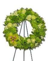 Tranquil Oasis Wreath Sympathy Arrangement