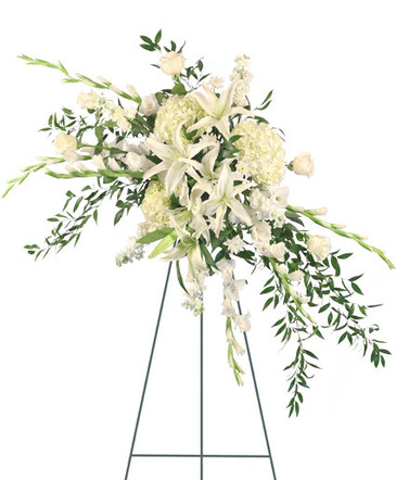 Tranquil Tears Standing Spray in Sonora, CA | SONORA FLORIST AND GIFTS