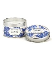 Travel Tin - Indigo Cotton 4oz Travel Candle that Burns 20 Hours