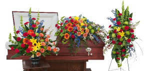 Treasured Celebration Trio Full Closed Spray in Saint Louis, MO | Irene's Floral Design Treasured Celebration Trio Full Closed Spray in Saint Louis, MO | Irene's Floral Design