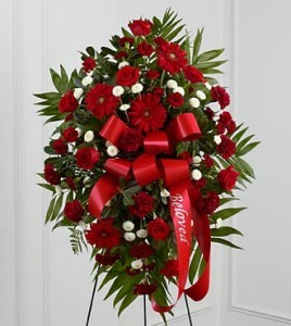 Treasured Memories Easle Spray Funeral Services Flowers
