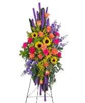 Treasured Memories Standing Spray Sympathy Arrangement