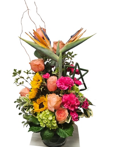 Tropical Treasured Memories Vase Flower Arrangement
