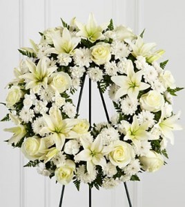Treasured Wreath Spray Funeral Service Flowers
