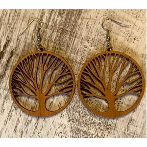 Tree of Life   Wood Earrings