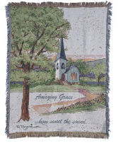 Tree With Amazing Grace Sympathy Throw Blanket Gift