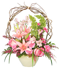 Trellis Flower Garden Sympathy Arrangement