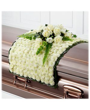 Tribute Casket Blanket - Premium--most flowers, fu 