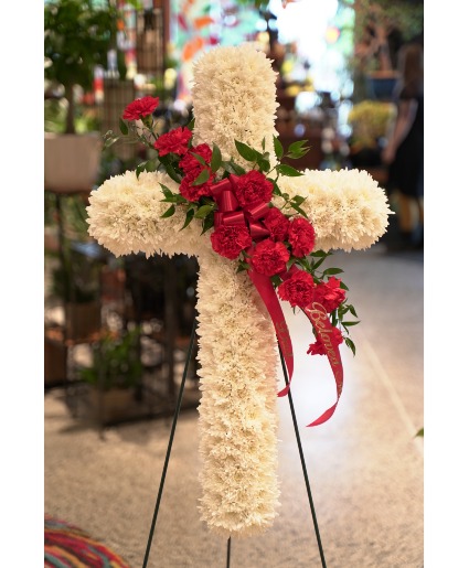 Tribute of Faith Floral Cross
