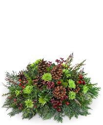 Trimmed in Tradition Centerpiece Flower Arrangement