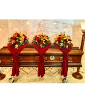 Trio Flowers Casket Flowers