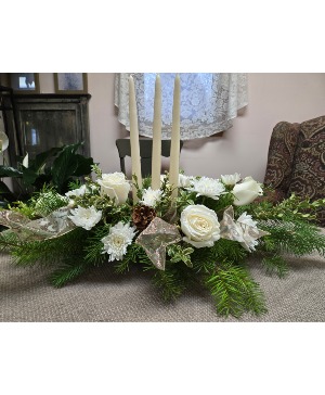 Trio Of Light fresh centerpiece
