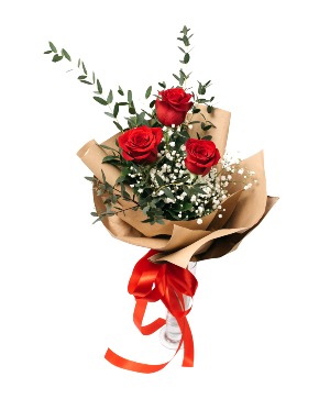 Trio of Love 3 roses wrapped REG $38