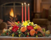 Triple Candle Thanksgiving Centerpiece  