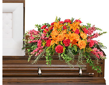 TRIUMPHANT TRIBUTE Casket Spray in Burns, OR | 4B Nursery And Floral