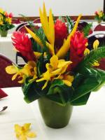 TROPICAL ROYALTY Tropical arrangement in Kahuku, HI | North Shore Weddings & Flowers