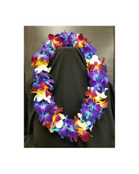 TROJAN/BLUE/WHITE DOUBLE ORCHID LEI GRADUATION LEI