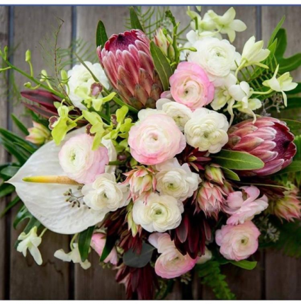 W* Tropical Bliss Wedding bouquet in Fort Worth, TX - DAVIS FLORAL DESIGNS
