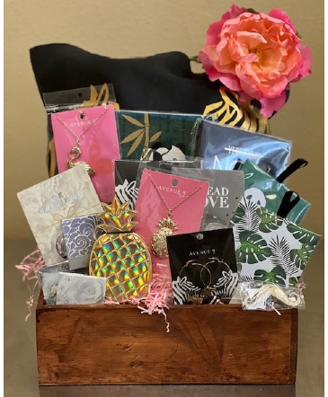 Tropical Delight Gift Assorment Gift Basket in Riverside, CA | Willow Branch Florist of Riverside