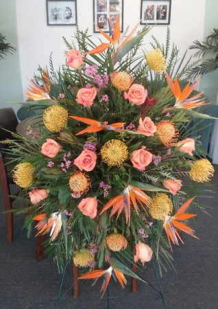 Tropical Flower Funeral Spray