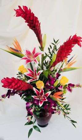 Tropical Love Vase arrangement