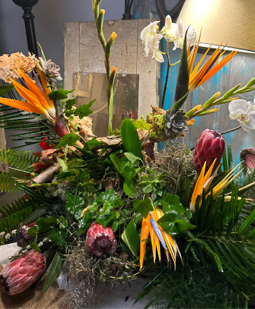 Tropical On Driftwood in Greenville, NC | A FLING OF FLAIR FLORIST Tropical On Driftwood in Greenville, NC | A FLING OF FLAIR FLORIST