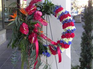 Tropical Patriotism Funeral Wreath