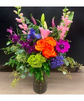 Tropical Sunset Vase arrangement 