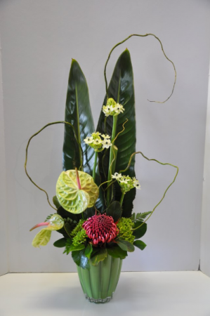 Tropical Tall vase arrangement