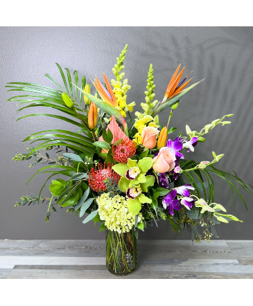 Tropical Treat Vase Arrangement in Henderson, NV | FLOWERS OF THE FIELD 