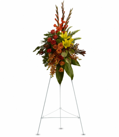 Tropical Tribute Spray Standing Easel