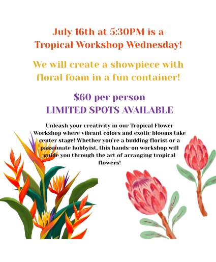 Tropical Workshop Wednesday