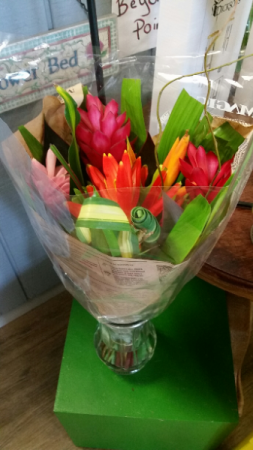 Tropical Wrapped Bouquet Wrapped bouquet
