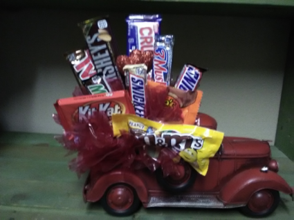 truck candy arrangement candy boquet