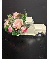 Truck with silks and candle 