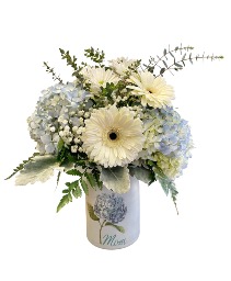 True Blue "Mom" Vase Arrangement 