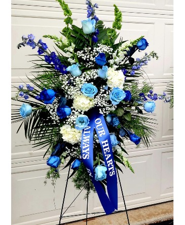True Blue Standing Spray in Bear, DE | S&M Flowers
