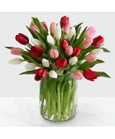 True Love Tulips (Vased) Valentine's Vased Arrangement
