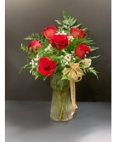 Truly Yours Half Dozen Red Roses