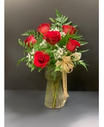 Truly Yours Half Dozen Red Roses in Decatur, IN | M.C. Blooms Inc