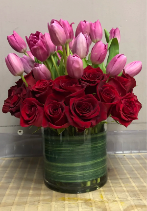 Tuli-N-Rose Beautiful rose and tulips