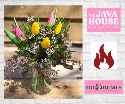 Tulip Arrangement and Gift Card To a Local Restaurant