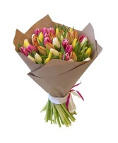 Dutch Specialty Tulips Bouquet Wrapped Bouquet