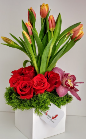 Tulip Color Topiary V21-822 Flower Arrangement